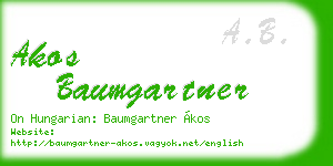 akos baumgartner business card