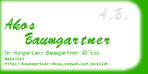 akos baumgartner business card